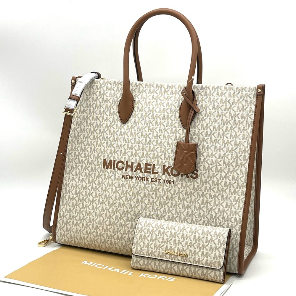Michael Kors Large Mirella Tote Bag & Trifold Wallet